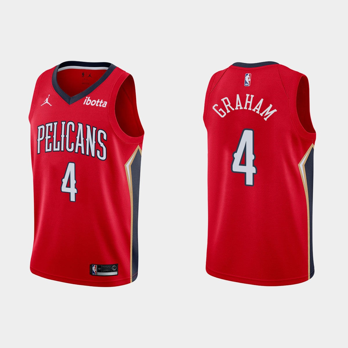 2014-15 New Orleans Pelicans Blank Game Issued Red Jersey 5XL4 711063S